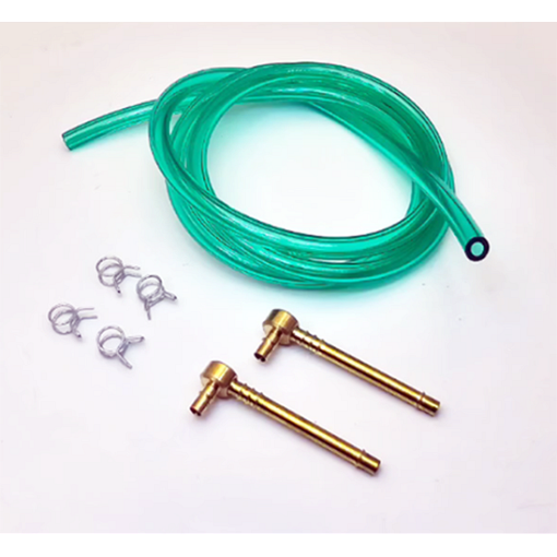 High Flow Fuel Line Kit Brass Fittings Green Clear Fuel Line